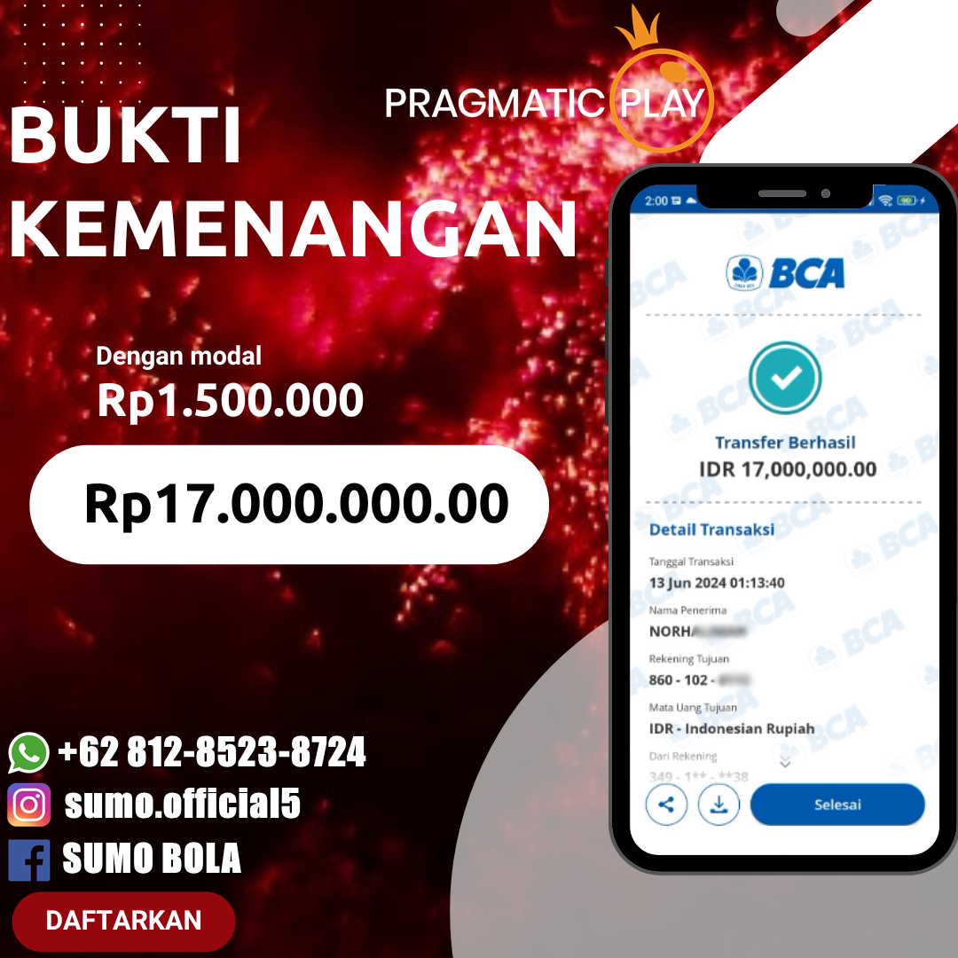 INFO KEMENANGAN SUMO BOLA 13 JUNI 2024