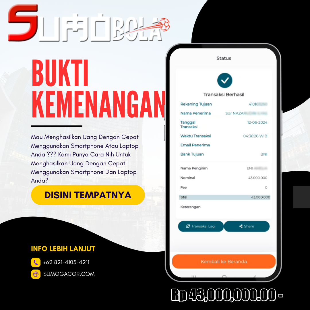 INFO KEMENANGAN SUMO BOLA 12 JUNI 2024