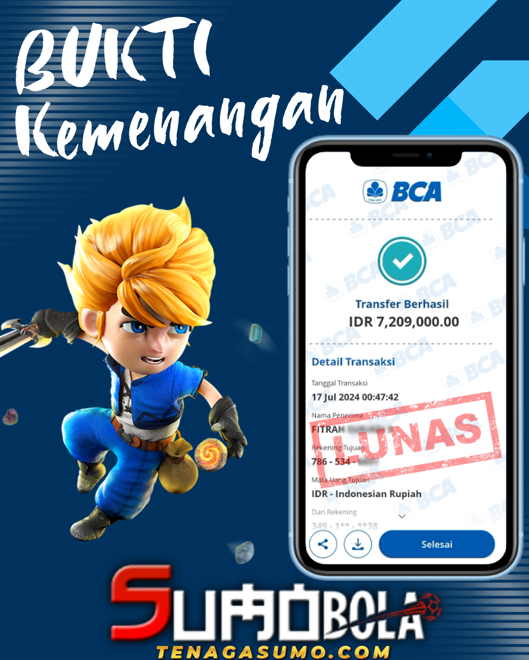 INFO KEMENANGAN SUMO BOLA 17 JULI 2024