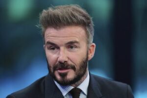 David Beckham ketika menghadiri acara The Annual Meeting of World Economic Forum di Davos, Swiss pada 21 Januari 2025 lalu. (c) AP Photo/Markus Schreiber