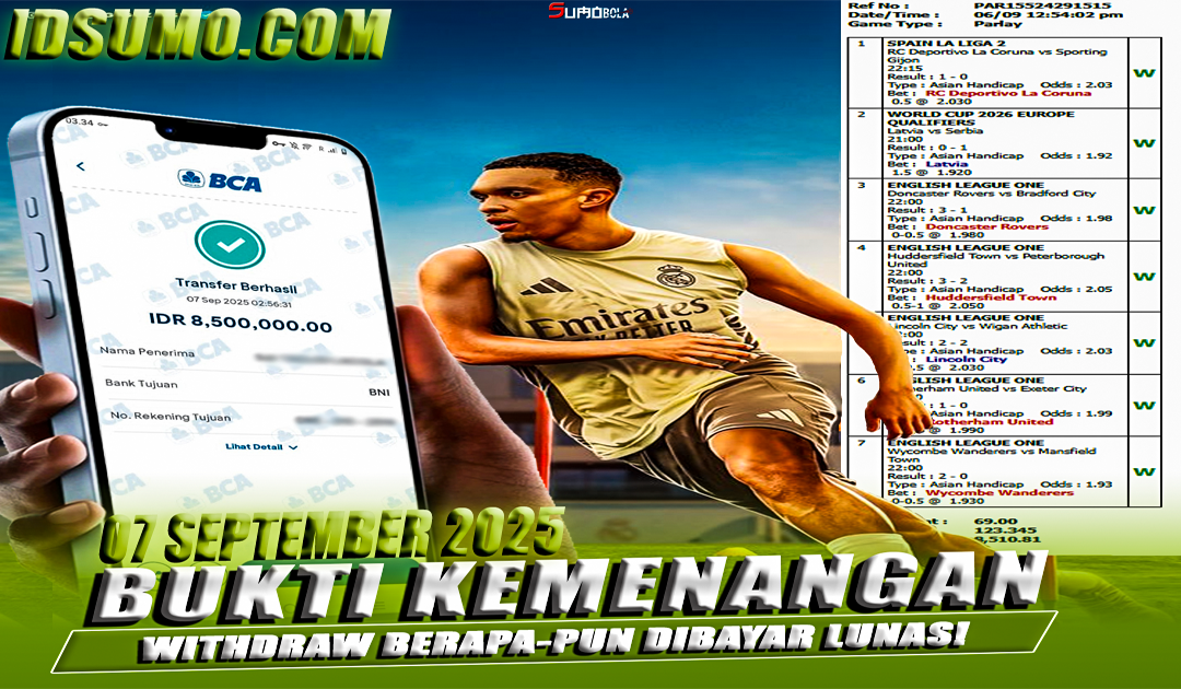 INFO KEMENANGAN SUMO BOLA 07 SEPTEMBER 2025