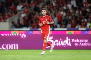 Aksi Calvin Verdonk di laga Timnas Indonesia vs Bahrain di SUGBK, Selasa (25/03/2025). (c) Bola.net/Bagaskara Lazuardi