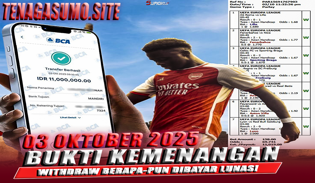 INFO KEMENANGAN SUMO BOLA 03 OKTOBER 2025