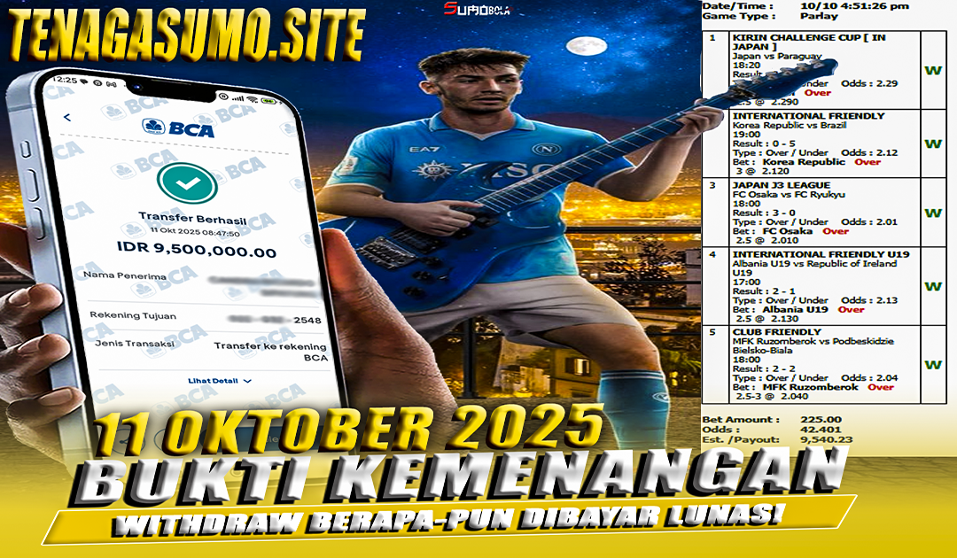 INFO KEMENANGAN SUMO BOLA 11 OKTOBER 2025