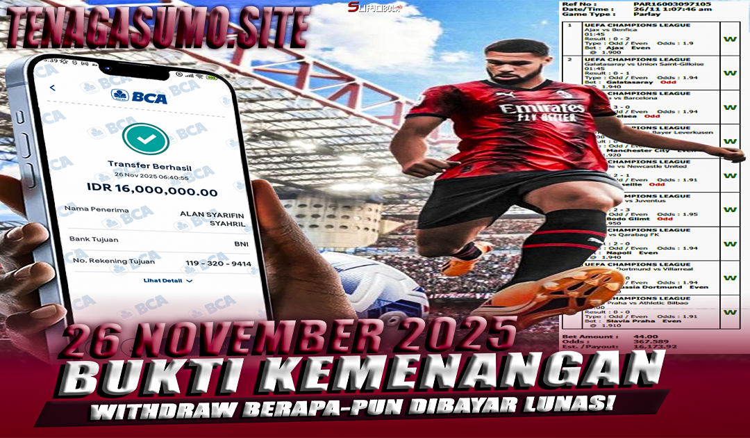INFO KEMENANGAN SUMO BOLA 26 NOVEMBER 2025