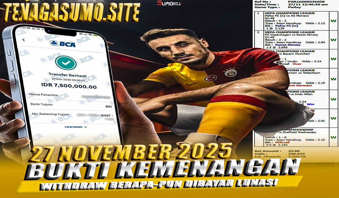 INFO KEMENANGAN SUMO BOLA 27 NOVEMBER 2025