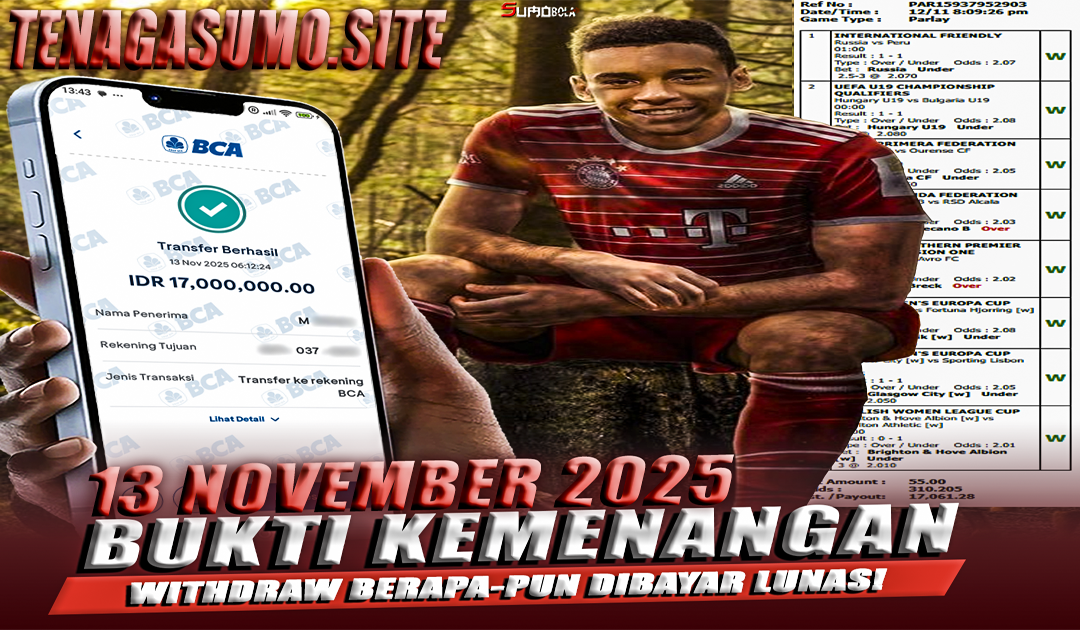 INFO KEMENANGAN SUMO BOLA 13 NOVEMBER 2025