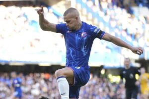 Pemain Chelsea Mykhaylo Mudryk. (c) AP Photo/Kin Cheung