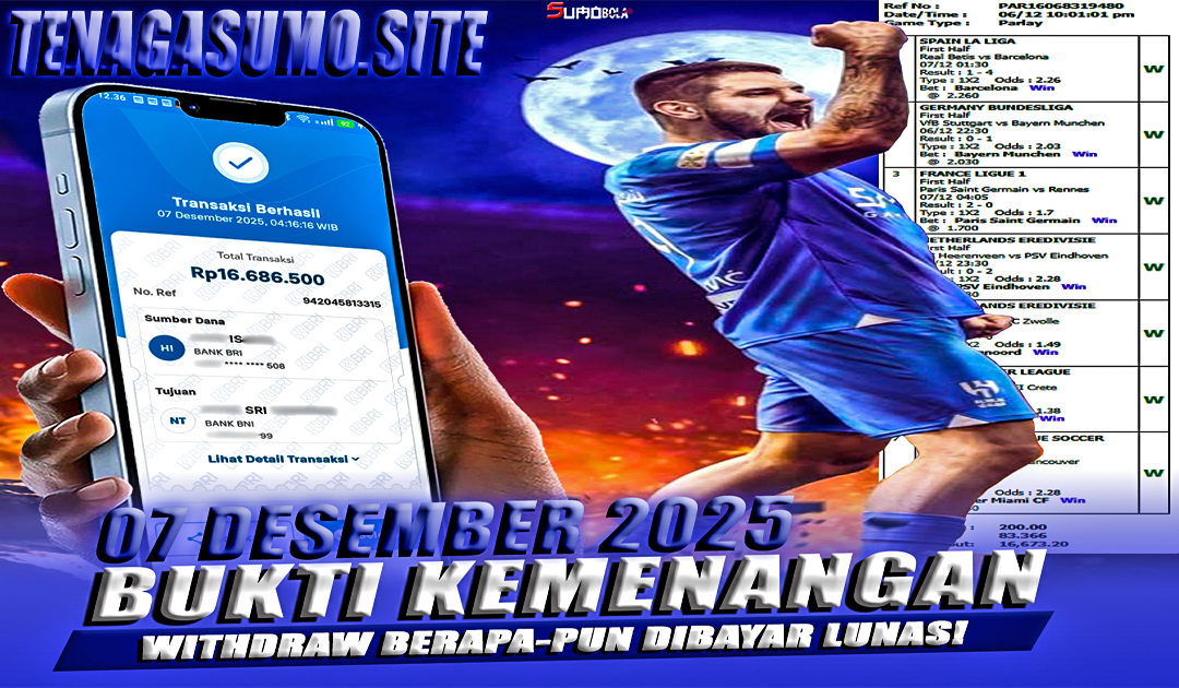 INFO KEMENANGAN SUMO BOLA 07 DESEMBER 2025