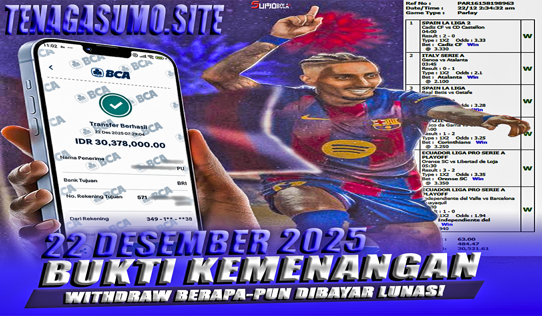 INFO KEMENANGAN SUMO BOLA 22 DESEMBER 2025