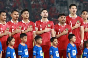 Skuad Timnas Indonesia yang berduel lawan Brunei Darussalam di Kualifikasi Piala Dunia 2026 zona Asia di Stadion Gelora Utama Bung Karno, Kamis (12/10/2023) malam WIB. (c) Bola.net/M. Iqbal Ichsan