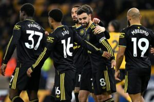 Skuad Manchester United merayakan kemenangan atas West Ham (c) MUFC Official