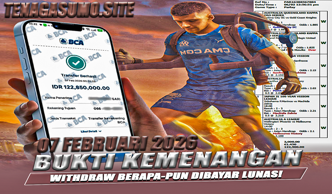 INFO KEMENANGAN SUMO BOLA 07 FEBRUARI 2026